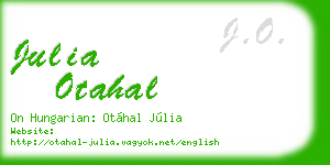 julia otahal business card
